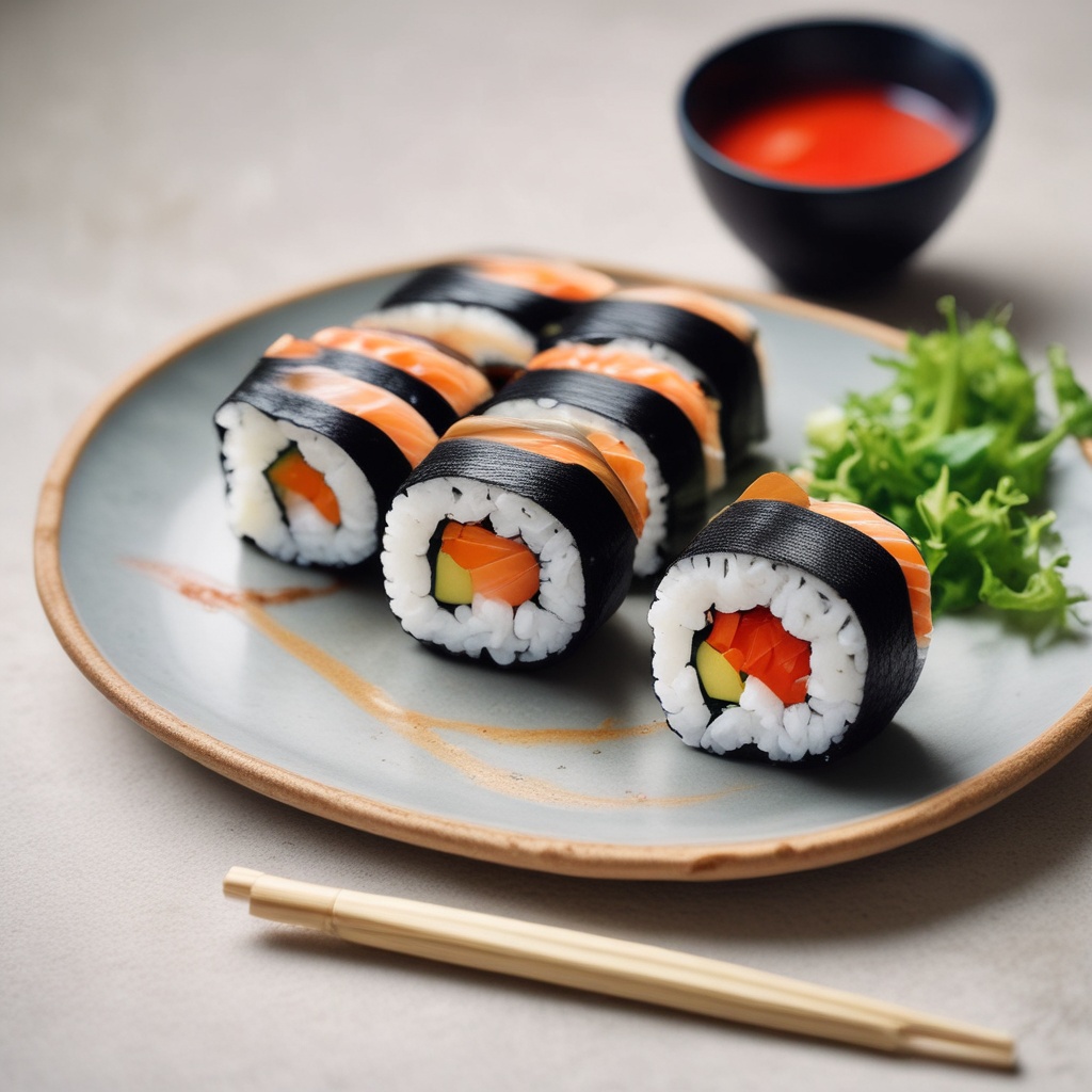 Sushi on a plate